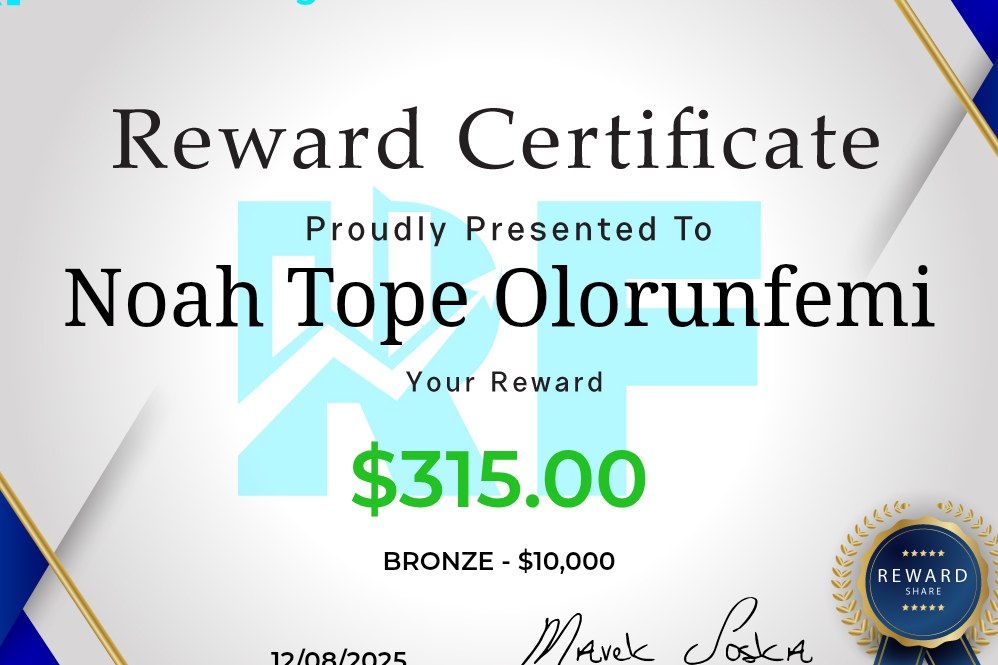 Noah Tope Olorunfemi — Payout · $315